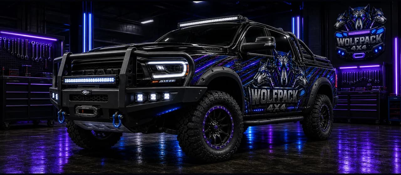 Wolfpack 4x4 bull bar and protection service artwork