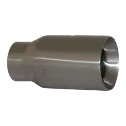 ANGLE CUT ROUND 2.5″ ID X 4″ OD WITH 8″ LENGTH SS POLISHED (TITANIUM LOOK TIPS) product image