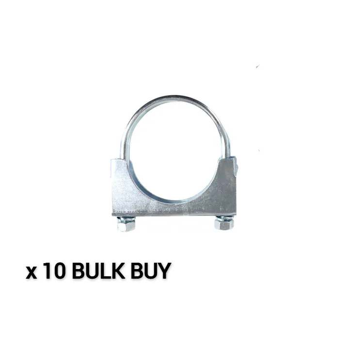 Pack of 10 - U-Bolt Clamp Zinc Plated, Suits 2 1/8in (54mm) OD Flare, On 2in (51mm) OD Tube product image