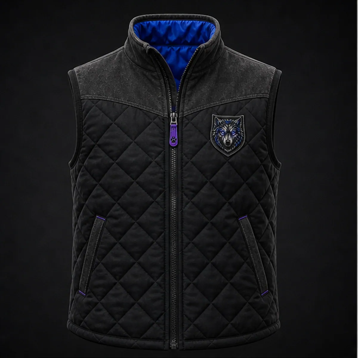 Country Quilted Vest front product concept