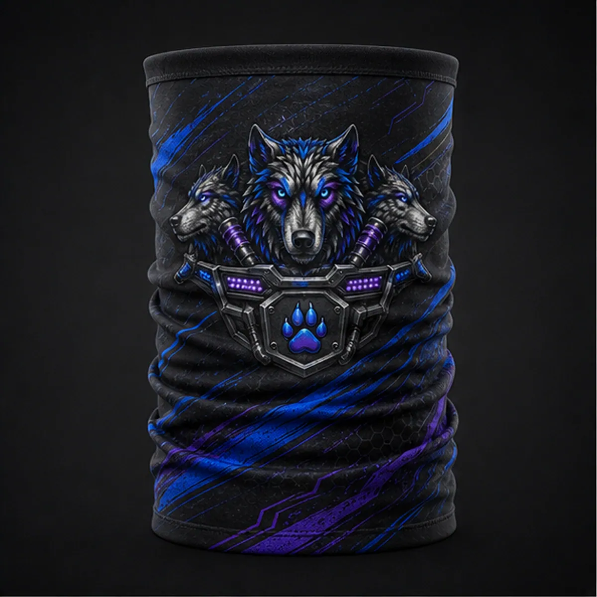 Wolfpack Neck Gaiter front product concept